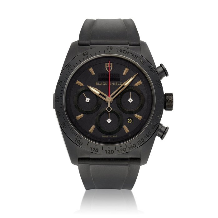 Tudor Black Shield, Reference 42000C | A black ceramic chronograph wristwatch with date, Circa 2015 | 帝舵 | Black Shield 型號42000C | 黑色陶瓷計時腕錶，備日期顯示，約2015年製 · 42000C