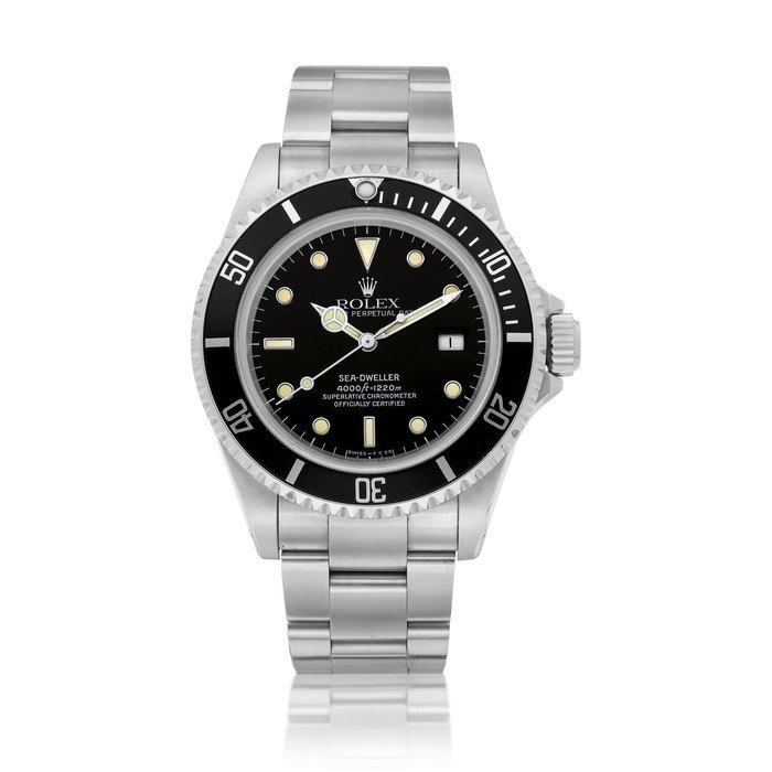 Rolex Sea-Dweller, Reference 16600 | A stainless steel wristwatch with date and bracelet, Circa 1991 | 勞力士 | Sea-Dweller 型號16600 | 精鋼鏈帶腕錶，備日期顯示，約1991年製 · 16600