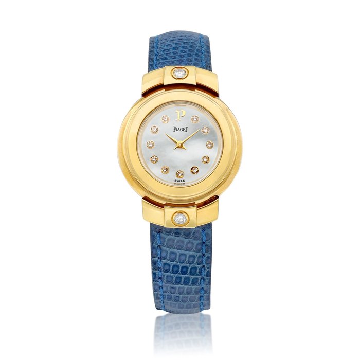Piaget Reference 20102 | A yellow gold and diamond-set wristwatch with mother-of-pearl dial, Circa 1998 | 伯爵 | 型號20102 | 黃金鑲鑽石腕錶，備珠母貝錶盤，約1998年製, Price & Market Data