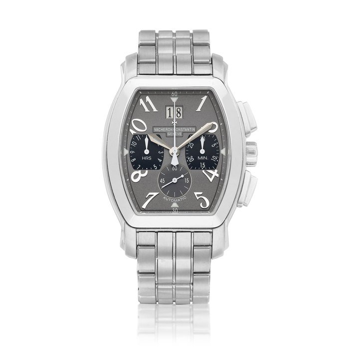 Vacheron Constantin Royal Eagle, Reference 49145/339A | A stainless steel chronograph wristwatch with digital date display and bracelet, Circa 2005 | 江詩丹頓 | Royal Eagle 型號49145/339A | 精鋼計時鏈帶腕錶，備數位日期顯示，約2005年製 · 49145/339A
