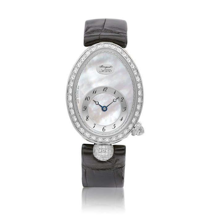 Breguet Reine de Naples, Reference 8928 | A white gold and diamond-set wristwatch with mother-of-pearl dial, Circa 2010 | 寶璣  |Reine de Naples 型號8928 | 白金鑲鑽石腕錶，備珠母貝錶盤，約2010年製 · 8928