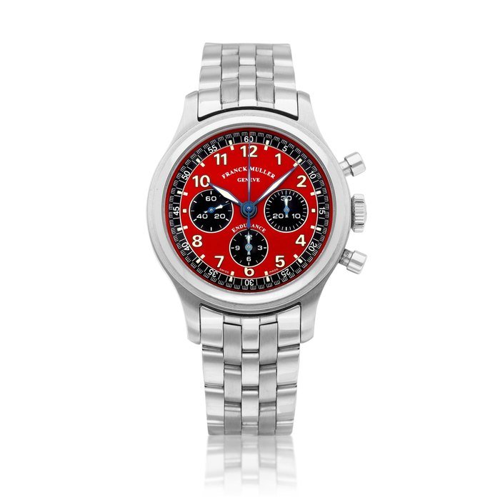 Franck Muller Endurance |  A limited edition stainless steel chronograph wristwatch with bracelet, Circa 1997 |  Endurance |  限量版精鋼計時鏈帶腕錶，約1997年製