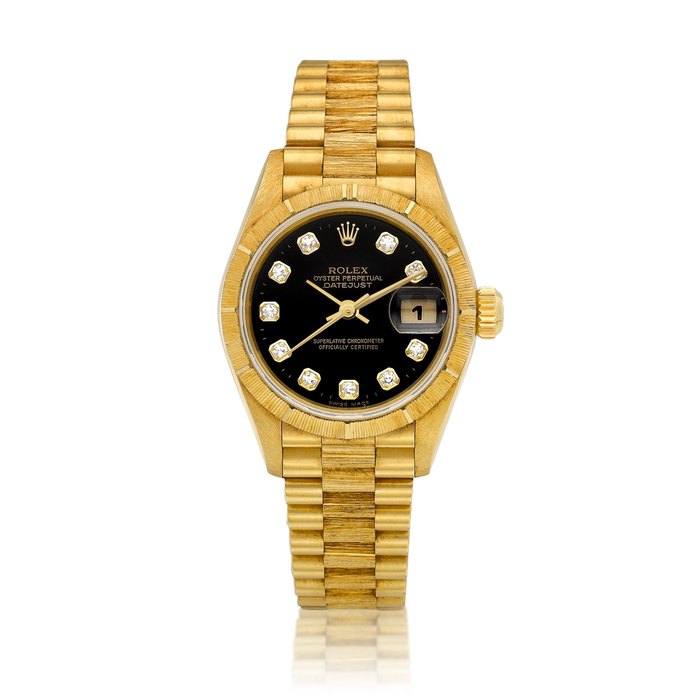 Rolex DateJust, Reference 79278 |  A yellow gold and diamond-set wristwatch with date and bracelet, Circa 1999 |   勞力士  |  DateJust 型號79278 |  黃金鑲鑽石鏈帶腕錶，備日期顯示，約1999年製 · 79278