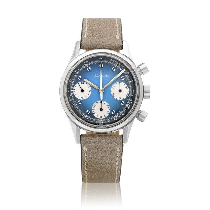 LeCoultre Reference E-2644  |  A stainless steel chronograph wristwatch, Circa 1960   |  積家  | 型號E-2644  |  精鋼計時腕錶，約1960年製 · E-2644