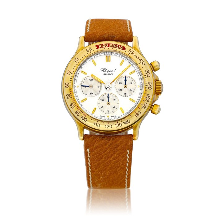 Chopard 1000 Miglia, Reference 1194  | A yellow gold chronograph wristwatch, Circa 1995  |  蕭邦  | 1000 Miglia 型號1194 |  黃金計時腕錶，約1995年製 · 1194