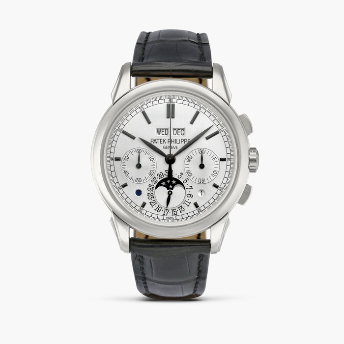 Patek Philippe Reference 5270 “First Series” | A white gold perpetual calendar chronograph wristwatch with moon phases, leap year and day and night indication, Circa 2013 · 5270