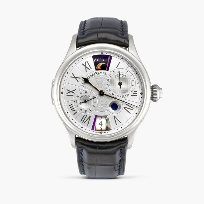 Maitres du Temps Chapter Three Reveal, Reference C3R.00.00.1161-C1 | A unique white gold dual time wristwatch with date, day and night indication and moon phases,  Developed in conjunction with Kari Voutilainen and Andreas Strehler, Circa  2015 · C3R.00.00.1161-C1