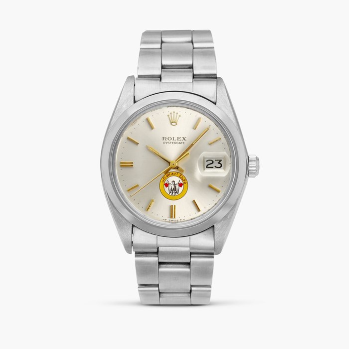 Rolex Oyster Date, Reference 6694 | A stainless steel wristwatch with date and bracelet, Made for the Abu Dhabi Defense Force, Circa 1969 · 6694