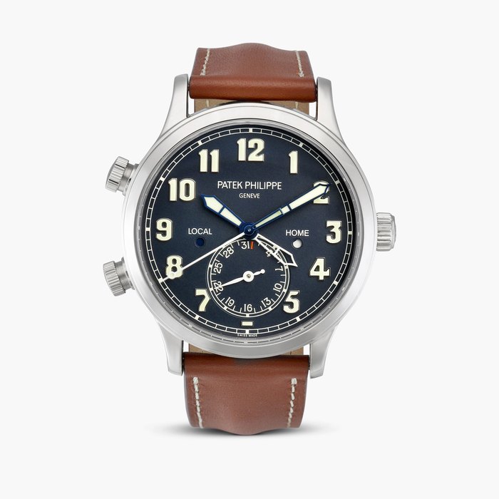 Patek Philippe Calatrava Pilot Travel Time, Reference 5524 | A white gold dual time zone wristwatch with date and day and night indication, Circa 2017 · 5524