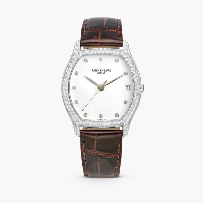 Patek Philippe Gondolo, Reference 5031 | A white gold and diamond-set wristwatch with date, made in 1996 · 5031