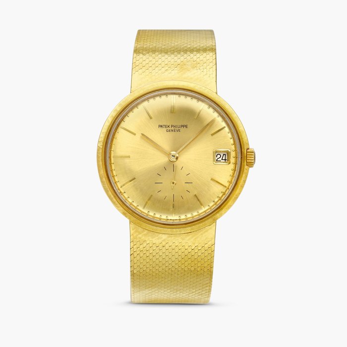 Patek Philippe Calatrava, Reference 3445 | A yellow gold bracelet watch with date, Circa 1970
