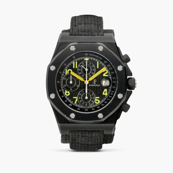 Audemars Piguet Royal Oak Offshore ‘End of Days’, Reference 25770SN | A limited edition PVD-coated stainless steel chronograph wristwatch with date, Circa 2000 · 25770SN