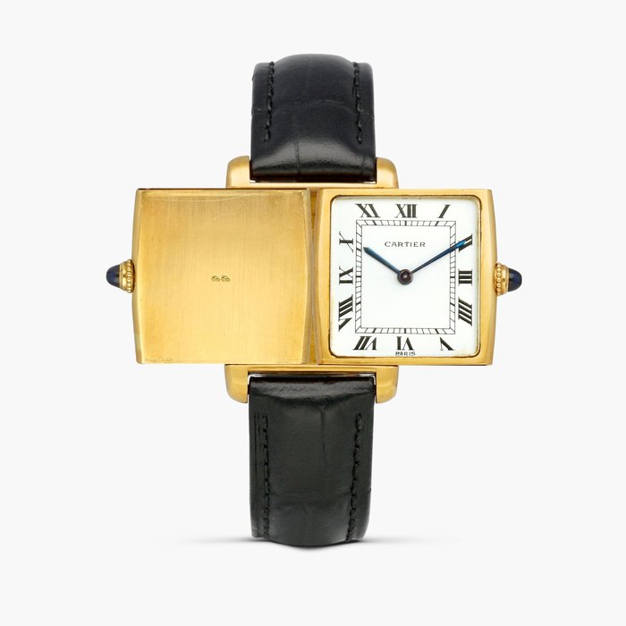 Cartier Reverso | A yellow gold reversible wristwatch, Circa 1985