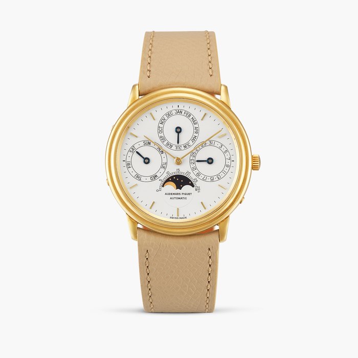 Audemars Piguet Quantième Perpétuel, Reference 25657BA | A yellow gold perpetual calendar wristwatch with moon phases, Circa 1985 · 25657BA