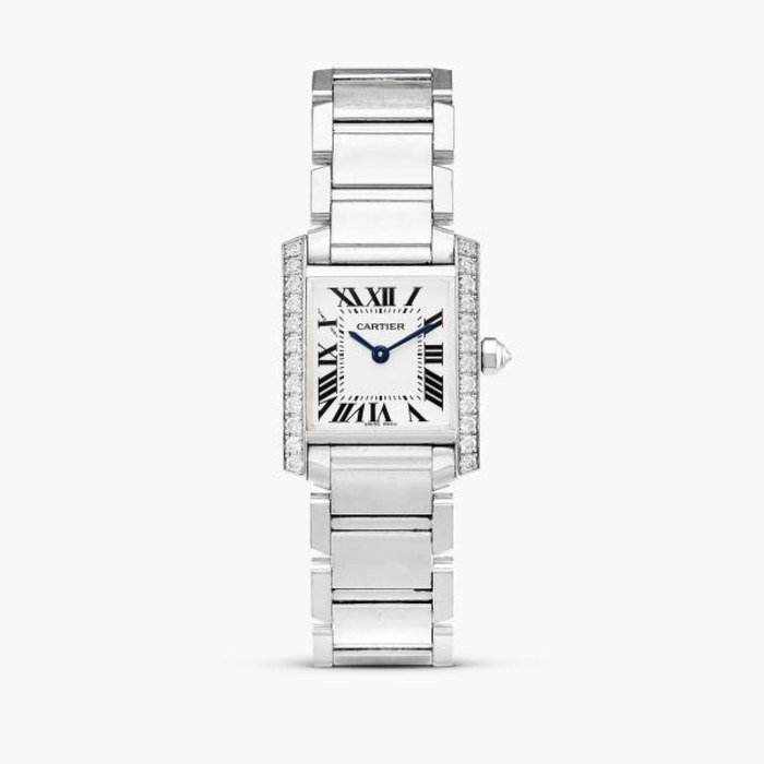 Cartier Tank Française, Reference 2403 | A white gold and diamond-set wristwatch with bracelet, Circa 2005 · 2403