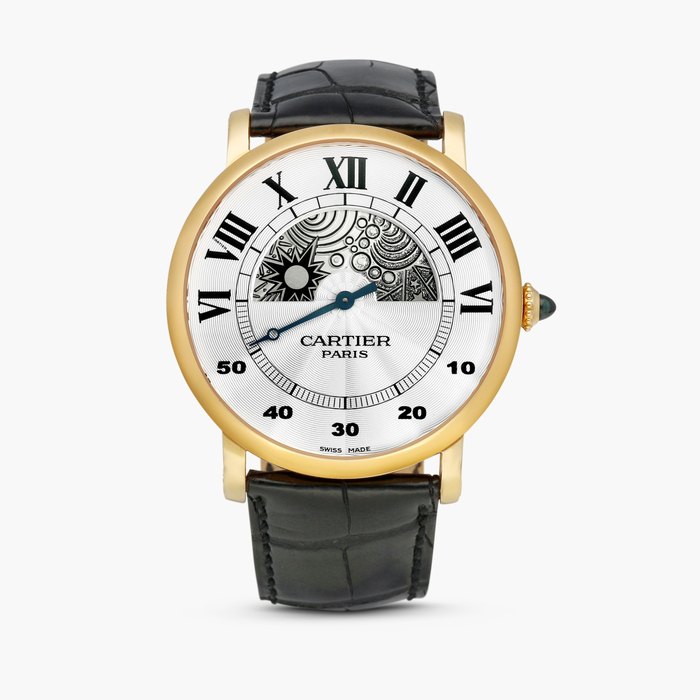 Cartier Rotonde de Cartier Day and Night "CPCP", Reference 2872 | A pink gold wristwatch with day and night indication and retrograde minutes, Circa 2007 · 2872