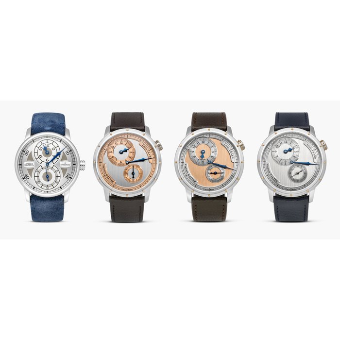 Louis Erard | Vianney Halter Le Régulateur and Le Régulateur II, Reference 85237 and 85246 | A set of four limited edition stainless steel wristwatches with regulator dials, Circa 2020, 2024 and 2025 · 85237