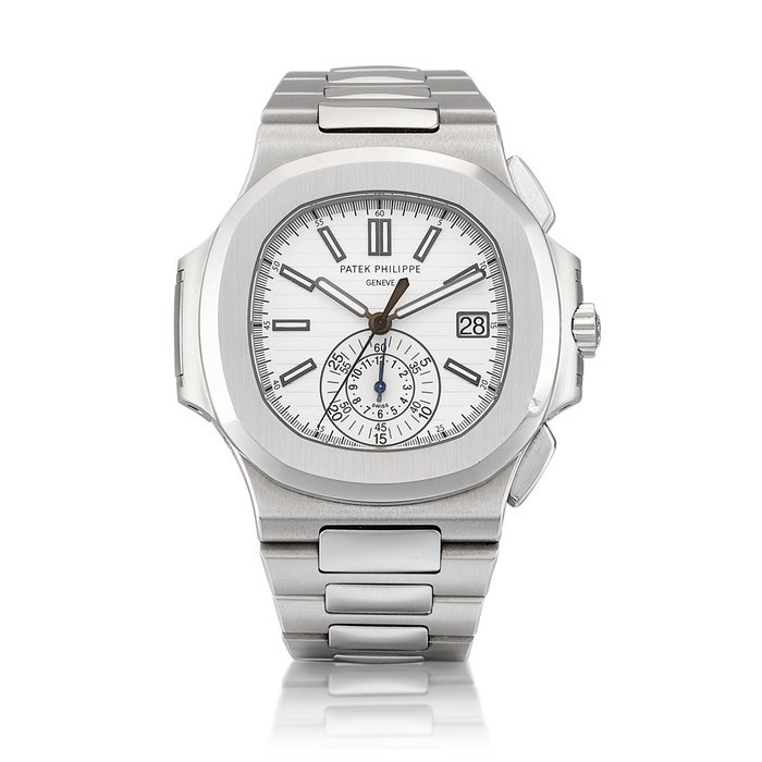 Patek Philippe Nautilus, Reference 5980 | A stainless steel flyback chronograph bracelet watch with date, Made in 2012 | 百達翡麗 | Nautilus 型號5980 | 精鋼飛返計時鏈帶腕錶，備日期顯示，2012年製 · 5980