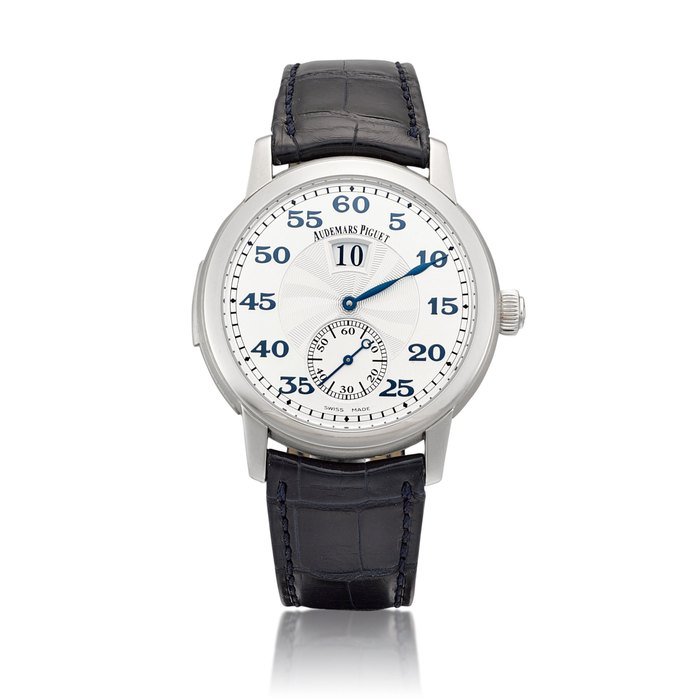 Audemars Piguet Jules Audemars, Reference 26151 | A platinum minute repeating jumping hour wristwatch, Circa 2012 | 愛彼 | Jules Audemars | 型號26151 | 鉑金三問跳時腕錶，約2012年製 · 26151