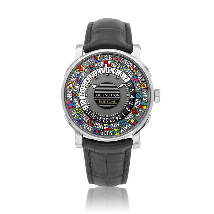 Louis Vuitton Escale Time Zone, Reference Q5D20 | A stainless steel world time wristwatch, Circa 2018 | 路易威登 | Escale Time Zone 型號Q5D20 | 精鋼世界時間腕錶，約2018年製 · Q5D20