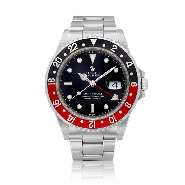 Rolex GMT-Master II, Reference 16710 | A stainless steel dual time zone wristwatch with date and bracelet, Circa 1998 | 勞力士 | GMT-Master II | 型號16710 |  精鋼兩地時間鏈帶腕錶，備日期顯示，約1998年製 · 16710