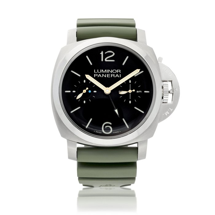 Panerai Luminor 1950, Reference PAM00276 | A limited edition stainless steel tourbillon dual time zone wristwatch with power reserve and day and night indication, Circa 2007 | 沛納海 | Luminor 1950 型號PAM00276 | 限量版精鋼陀飛輪兩地時間腕錶，備動力儲備及晝夜顯示，約2007年製 · PAM00276