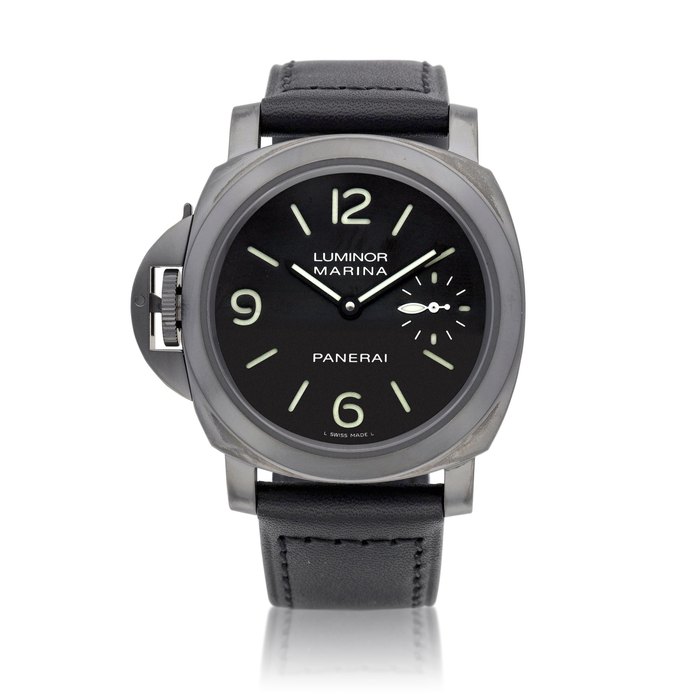 Panerai Luminor Marina, Reference PAM00026 | A brand new PVD-coated stainless steel left-handed wristwatch, Circa 2010 | 沛納海 | Luminor Marina 型號PAM00026 | 全新 PVD 塗層處理精鋼左手腕錶，約2010年製 · PAM00026