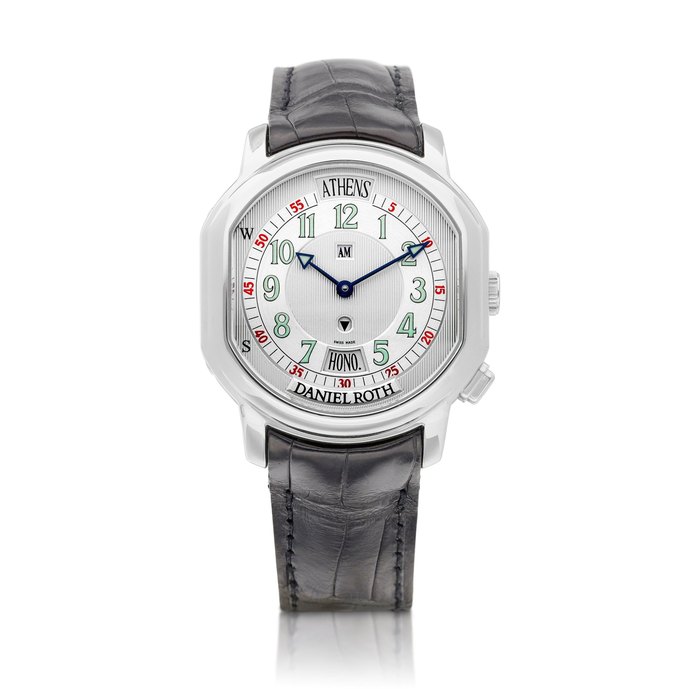 Daniel Roth Metropolitan, Reference 857.X.10 | A stainless steel dual time zone wristwatch, Circa 2005 | Metropolitan 型號857.X.10 | 精鋼兩地時間腕錶，約2005年製 · 857.X.10