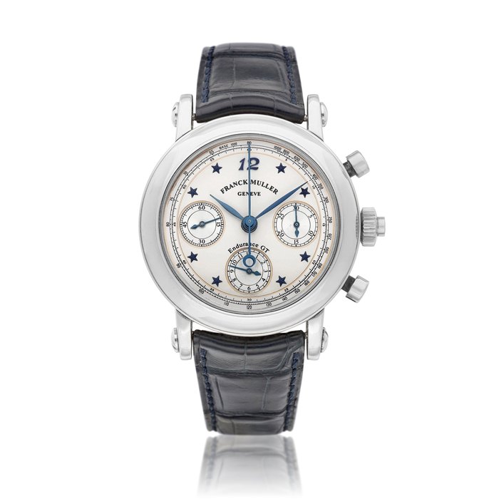 Franck Muller Endurance GT, Reference 7000 RE | A platinum split seconds chronograph wristwatch, Circa 1995 | Endurance GT 型號7000 RE | 鉑金追針計時腕錶，約1995年製 · 7000