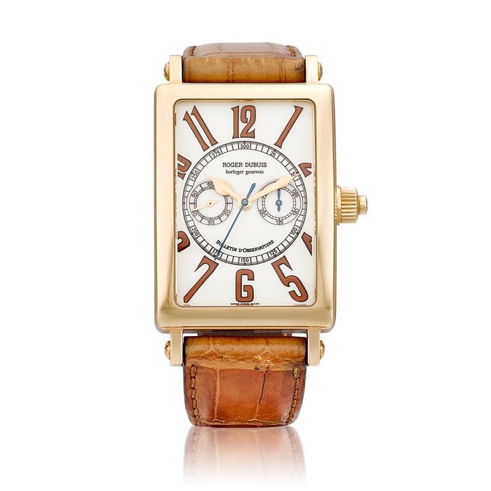Roger Dubuis Much More, Reference M32 28 5 | A limited edition pink gold single button chronograph wristwatch, Circa 2001 | 羅傑杜彼 Much More 型號M32 28 5 | 限量版粉紅金單按鈕計時腕錶，約2001年製 · M32