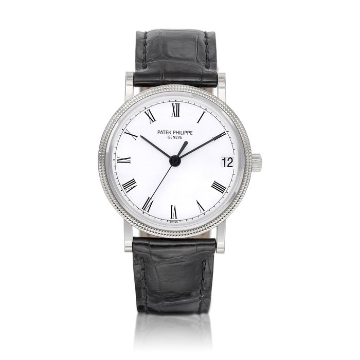 Patek Philippe Reference 3802 | A white gold wristwatch with date, Made in 2005 | 百達翡麗 型號3802 | 白金腕錶，備日期顯示，2005年製 · 3802