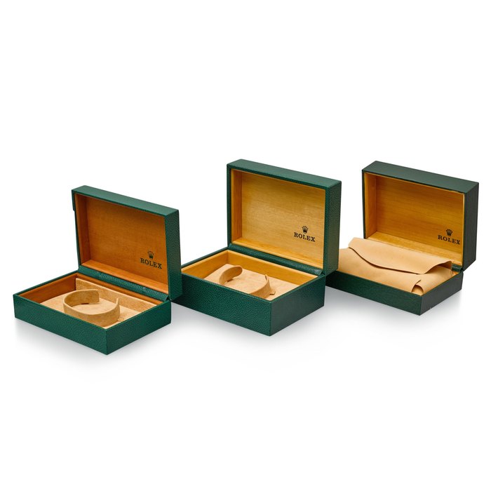 Rolex A set of three presentation boxes for Submariner watches, Circa 1990 | 勞力士 | 一套三件盒子，為 Submariner 而製，約1990年製