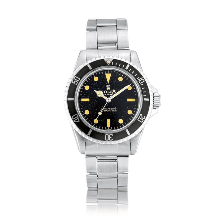 Rolex Submariner, Reference 5513 | A stainless steel wristwatch with pointed crown guards and bracelet, Circa 1963 | 勞力士 Submariner 型號5513 | 精鋼鏈帶腕錶，備尖形錶冠護橋，約1963年製 · 5513