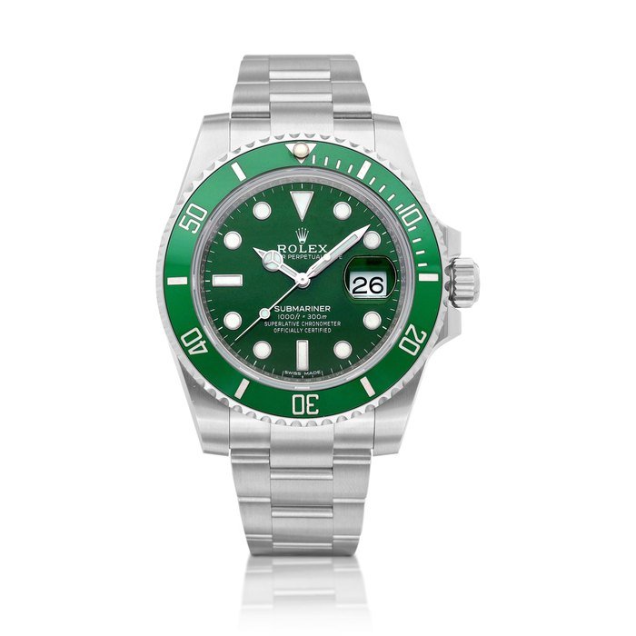 Rolex Submariner "Hulk", Reference 116610LV | A stainless steel wristwatch with date and bracelet, Circa 2016 | 勞力士 | Submariner "Hulk" 型號116610LV | 精鋼鏈帶腕錶，備日期顯示，約2016年製 · 116610LV