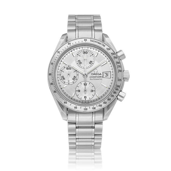 Omega Speedmaster Date, Reference 3513.30.00 | A stainless steel chronograph wristwatch with date and bracelet, Circa 2004 | 歐米茄  | 超霸系列日曆 型號3513.30.00 | 精鋼計時鏈帶腕錶，備日期顯示，約2004年製