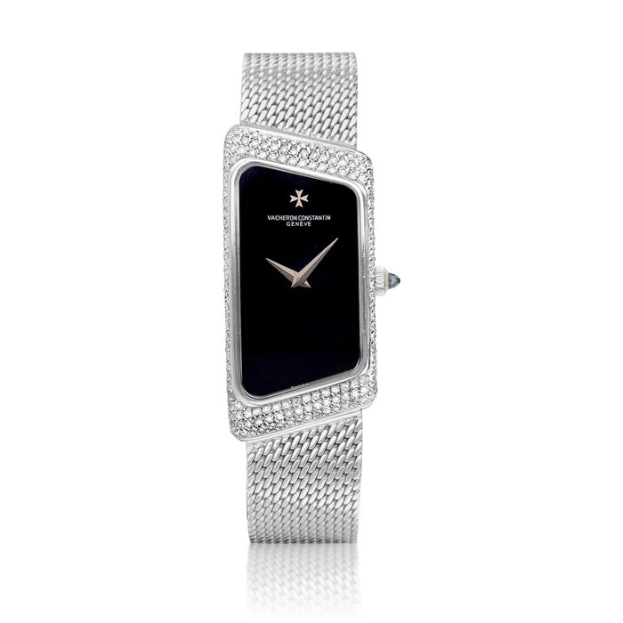 Vacheron Constantin Prestige de la France | A white gold and diamond-set wristwatch with bracelet, Circa 1970 | 江詩丹頓 | Prestige de la France | 白金鑲鑽石鏈帶腕錶，約1970年製