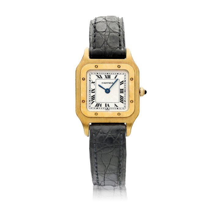 Cartier Santos, Reference 1045 | A yellow gold wristwatch, Circa 1990 | 卡地亞 | Santos 型號1045 | 黃金腕錶，約1990年製 · 1045