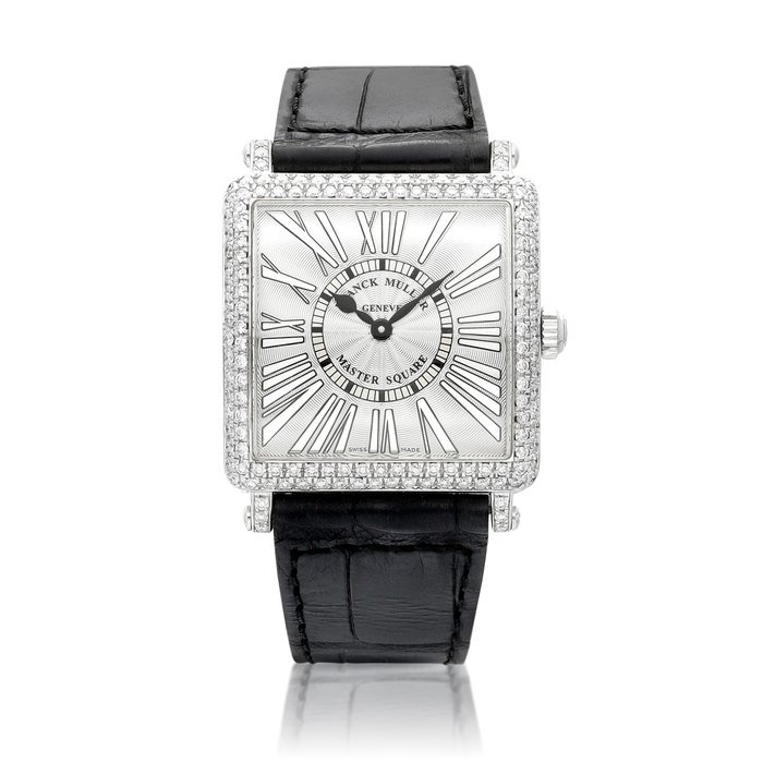 Franck Muller Master Square Relief, Reference 6002 L QZ | A white gold and diamond-set wristwatch, Circa 2008 | Master Square Relief 型號6002 L QZ | 白金鑲鑽石腕錶，約2008年製 · 6002