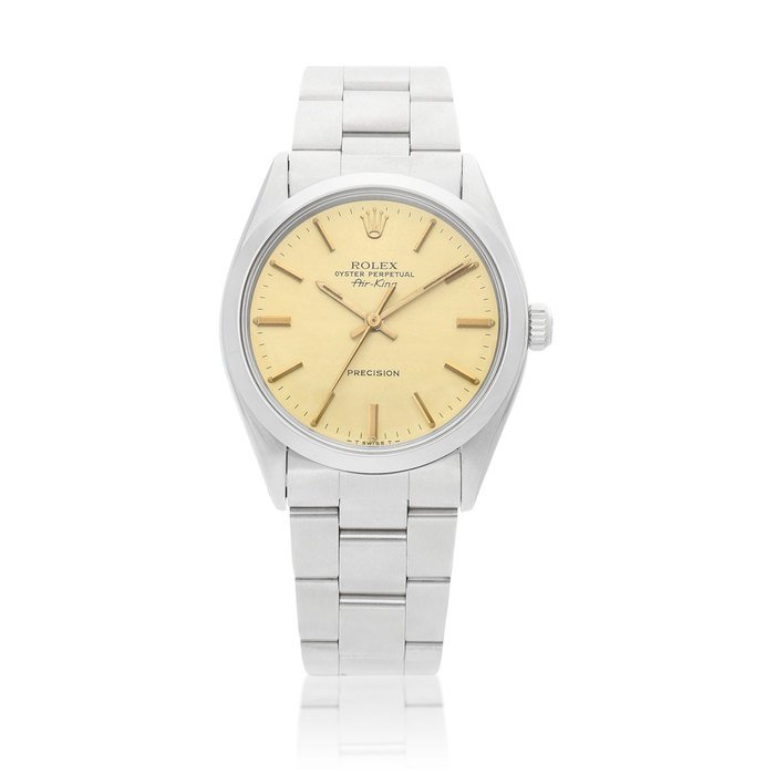 Rolex Air King, Reference 5500 | A stainless steel wristwatch with bracelet, Circa 1981 | 勞力士 | Air King 型號5500 | 精鋼鏈帶腕錶，約1981年製 · 5500