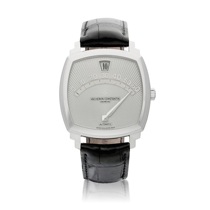 Vacheron Constantin Saltarello, Reference 43041 | A limited edition white gold jumping hour wristwatch with retrograde minute, Circa 1999 | 江詩丹頓 | Saltarello 型號43041| 限量版白金跳時腕錶，備逆跳分鐘，約1999年製 · 43041
