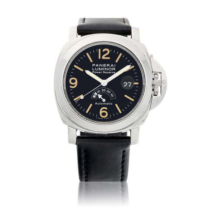 Panerai Luminor, Reference PAM00027 | A stainless steel wristwatch with date and power reserve indication, Circa 1998 | 沛納海 | Luminor 型號PAM00027 | 精鋼腕錶，備日期及動力儲備顯示，約1998年製 · PAM00027