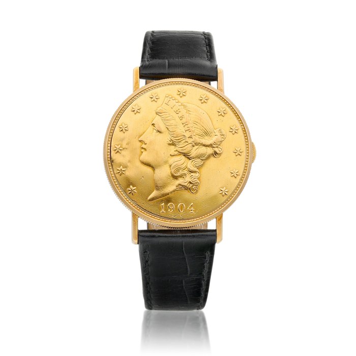 Vacheron Constantin Reference 6510 | A yellow gold twenty dollars coin watch, Circa 1980 | 江詩丹頓 | 型號6510 | 黃金二十美元及金幣錶，約1980年製 · 6510