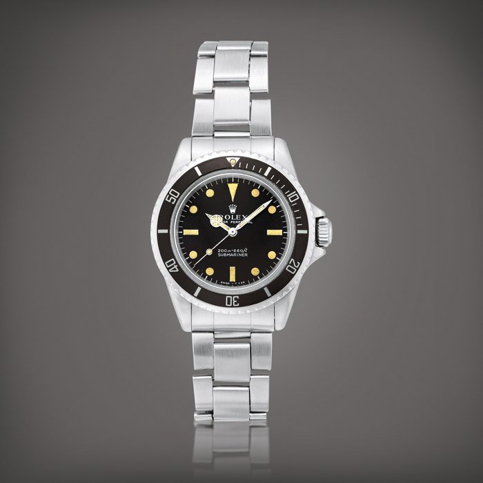 Rolex Submariner, Reference 5513 | A stainless steel wristwatch with bracelet, Circa 1965 | 勞力士 | Submariner 型號5513 | 精鋼鏈帶腕錶，約1965年製 · 5513