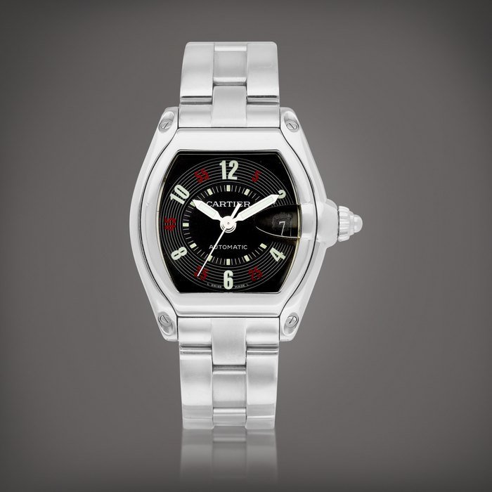 Cartier Roadster, Reference 2510 |  A stainless steel bracelet watch with date, Circa 2002 |  卡地亞 |  Roaster 型號2510 |  精鋼鏈帶腕錶，備日期顯示，約2002年製 · 2510