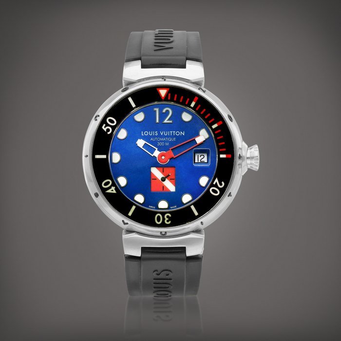 Louis Vuitton Tambour Diving, Reference Q103B | A stainless steel wristwatch with date, Circa 2011 |  路易威登 | Tambour Diving 型號Q103B |  精鋼腕錶，備日期顯示，約2011年製 · Q103B
