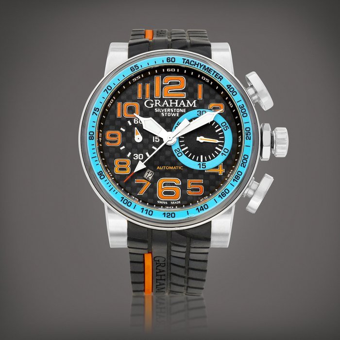 Graham Silverstone Stowe, Reference 2BLDC.B13A  | A stainless steel chronograph wristwatch with date, Circa 2010 Silverstone Stowe |  型號2BLDC.B13A |  精鋼計時腕錶，備日期顯示，約2010年製 · 2BLDC.B13A