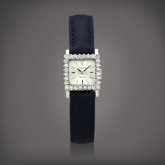 Rolex Precision, Reference 2601 | A white gold and diamond-set wristwatch, Circa 1971 | 勞力士  | Precision 型號2601 | 白金鑲鑽石腕錶，約1971年製 · 2601
