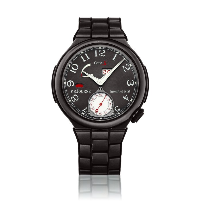 F.P. Journe Octa Sport | A PVD-coated titanium bracelet watch with digital date display, power reserve, day and night indication, Circa 2014 | F.P. Journe |  Octa Sport | PVD 塗層處理鈦金屬鏈帶腕錶，備數位日期、動力儲備及晝夜顯示，約2014年製
