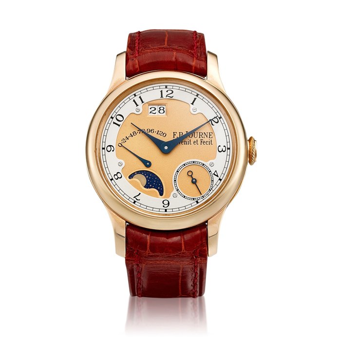 F.P. Journe Octa Divine | A pink gold wristwatch with date, moon phases and power reserve indication, Circa 2007 | F.P. Journe | Octa Divine  | 粉紅金腕錶，備日期、月相及動力儲備顯示，約2007年製