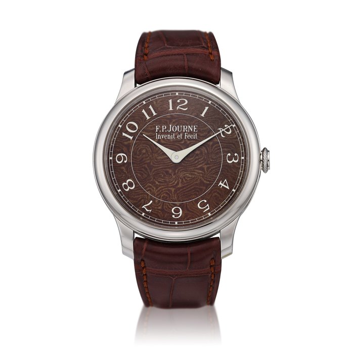 F.P. Journe Chronomètre Holland & Holland | A limited edition stainless steel wristwatch with Damascus pattern dial, Circa 2017 | F.P. Journe | Chronomètre Holland & Holland | 限量版精鋼腕錶，備大馬士革紋錶盤，約2017年製